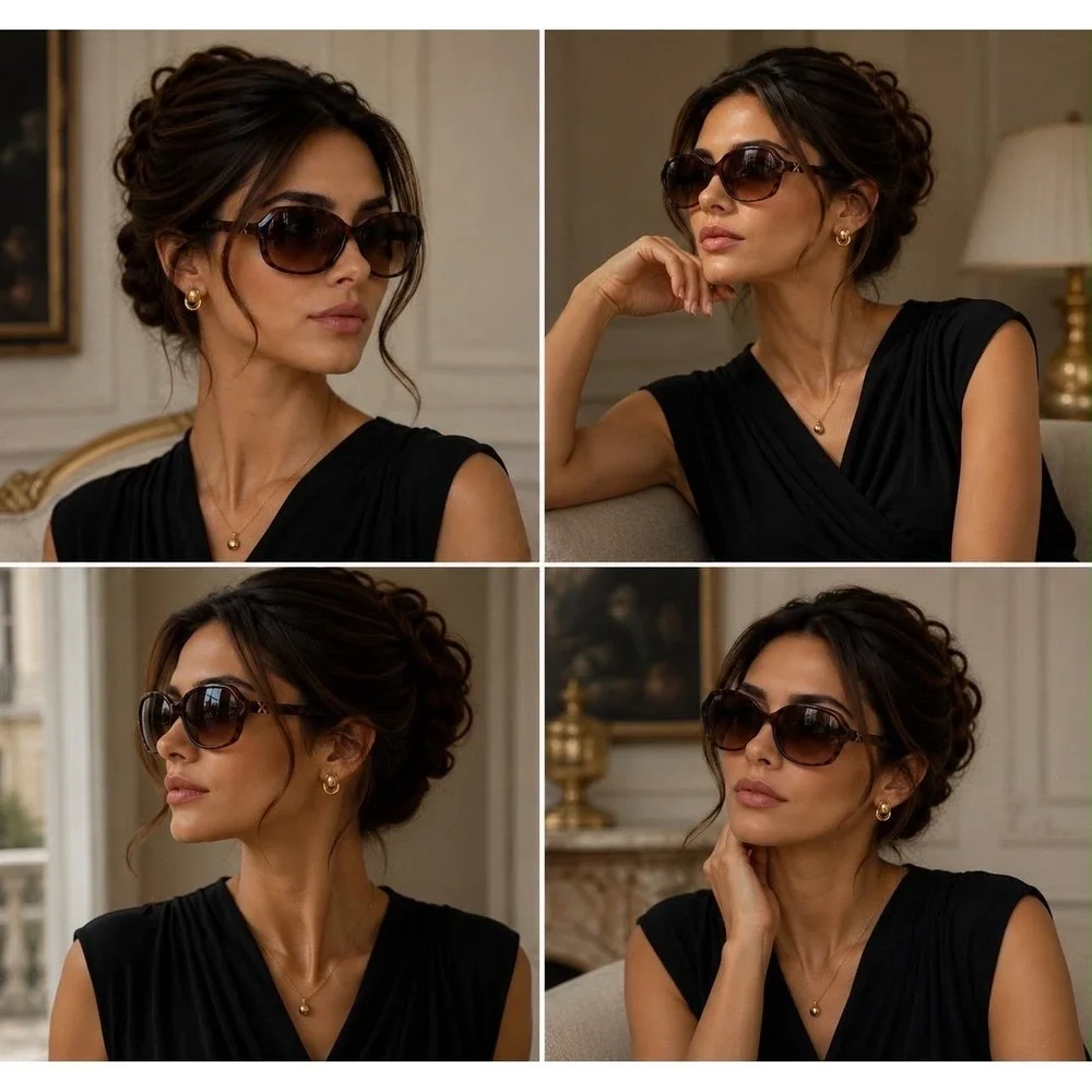 Oscar de la Renta Women Tortoise Sunglasses Brown Gradient Allure